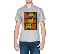 Los Bueno, El Malo Y Los Feo Art Gris Hombre Camiseta Tamaño L Grey Men's tee Size L