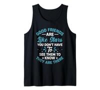 Los buenos amigos son como las estrellas Día de la amistad BestFriend BFF Camiseta sin Mangas