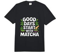 Los Buenos días comienzan con Arte de Texto Matcha Comfort Colors Adult Heavyweight T-Shirt