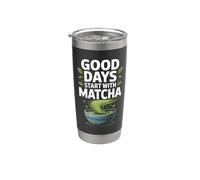 Los buenos días comienzan con el entusiasmo del Matcha Vaso térmico de acero inoxidable de doble pared