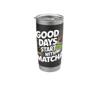 Los buenos días comienzan con el ritual Matcha Vaso térmico de acero inoxidable de doble pared