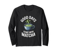 Los buenos días comienzan con los amantes del té matcha Manga Larga