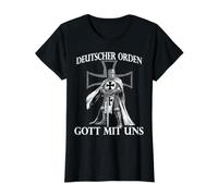 Los Caballeros de Prusia Oriental cruzan la Edad Media Larp Camiseta gráfica económica, Mujer, Negro, XS
