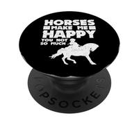 Los Caballos me Hacen Feliz, no Tanto Amante de los Caballos PopSockets PopGrip Adhesivo
