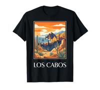 Los Cabos Baja California Sur México Vintage Retro Art Camiseta