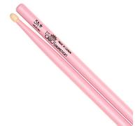 Los Cabos LCD5APINK 5 A Hickory baquetas - Rosa/Blanco