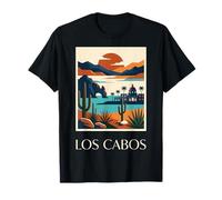 Los Cabos México Vintage Desert Coast Travel Design Camiseta