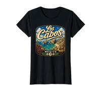 Los Cabos Viaje a México Los Cabos Travel Baja California Camiseta gráfica económica, Mujer, Negro, L