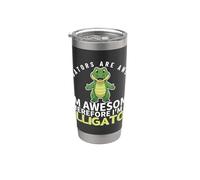 Los caimanes son increíbles, soy impresionante, soy un cocodrilo divertido Vaso térmico de acero inoxidable de doble pared
