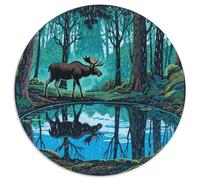 Los Camellos vagan bajo la Lluvia Puzzle Imposible,desafío Magical Bosque Entretenimiento Creativo 1000 Piezas Obra De Arte De Juego De para Adultos, Regalos A Partir De 14 Años 1000pcs(67.5x67.5cm)