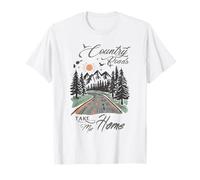 Los Caminos Rurales Retro me Llevan a casa, Amantes de la montaña Vintage Camiseta