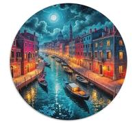 los Canales de Venecia Puzle Regalo Creativo Decoración del Hogar 1000 Piezas Lakeside Town Rompecabezas Juego De Habilidad para Adultos Y Niños A Partir De 14 Años 1000pcs (67.5x67.5cm)