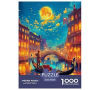 los Canales de Venecia Puzzle 1000 Piezas para Pasatiempo Creativo Clásicos Regalos Obra De Arte Rompecabezas Juguetes Desafiantes Adultos Y Niños A Partir De 12 Años 70x50cm/1000pcs