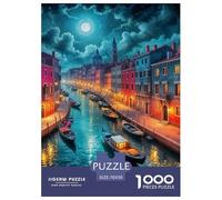 los Canales de Venecia, Rompecabezas De 1000 Piezas, Ejercicio Mental Entretenido Y Relajante, Ideal para Marcos Decorativos, Recomendado Desde 12 Años, 70x50cm/1000pcs