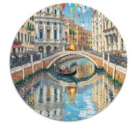 los Canales de Venecia Rompecabezas De 1000 Piezas Rompecabezas Redondo 1000pcs (67.5x67.5cm) Regalos para Niños Hermoso Paisaje Redondo Puzzle Cartón 100% Reciclado Creative Intelectual Desafío