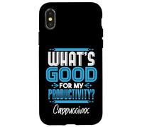 Los capuchinos alimentan mi productividad | Mentalidad del ajetreo del café Carcasa para iPhone X/XS