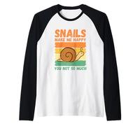 Los Caracoles me Hacen Feliz no Tanto Camiseta Manga Raglan