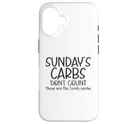 Los carbohidratos Divertidos del Domingo no cuentan Carcasa para iPhone 16