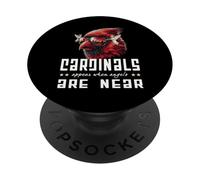 Los cardenales aparecen Cuando los ángeles están Cerca del Amante Cardenal Rojo PopSockets PopGrip Adhesivo