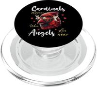 Los cardenales aparecen Cuando los ángeles están Cerca del Amante Cardenal Rojo PopSockets PopGrip para MagSafe