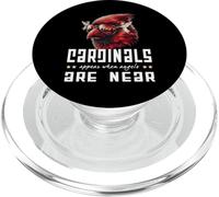 Los cardenales aparecen Cuando los ángeles están Cerca del Amante Cardenal Rojo PopSockets PopGrip para MagSafe