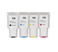 Los Cartuchos De Tinta 728 F9J67A, F9J66A, F9J65A Son Compatibles Con HP Las Impresoras DesignJet T830, T730.(300ml One Set)