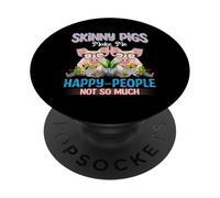 Los Cerdos Flacos me Hacen Feliz, la Gente no Tanto PopSockets PopGrip Adhesivo