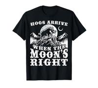 Los Cerdos Llegan a la Derecha de la Luna Cazador de jabalí Salvaje Caza de Cerdos Salvajes Camiseta
