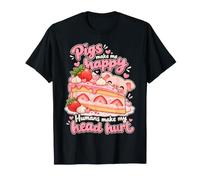 Los Cerdos Me Hacen Feliz Cochinillo Kawaii Cerdito Camiseta
