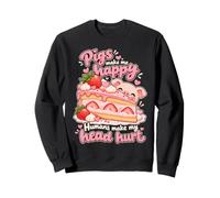 Los Cerdos Me Hacen Feliz Cochinillo Kawaii Cerdito Sudadera