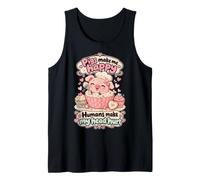 Los Cerdos Me Hacen Feliz Lechón Kawaii Cerdito Divertido Camiseta sin Mangas
