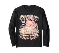 Los Cerdos Me Hacen Feliz Lechón Kawaii Cerdito Divertido Manga Larga