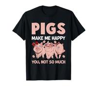 Los Cerdos me Hacen Feliz no Tanto Camiseta