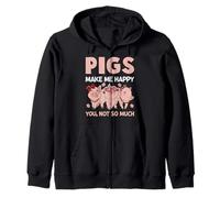 Los Cerdos me Hacen Feliz no Tanto Sudadera con Capucha