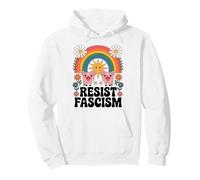 Los Cerdos resisten el fascismo Retro Groovy Rainbow No Kings Hippie Sudadera con Capucha