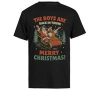 Los Chicos Están De Vuelta En La Ciudad Camiseta Negra De Manga Corta para Hombre Male Black tee Men Short Sleeve T-Shirt