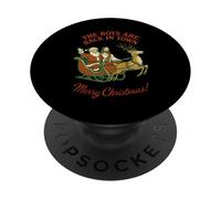 Los Chicos están de Vuelta en la Ciudad Navidad Jesús y Santa Vintage PopSockets PopGrip Adhesivo