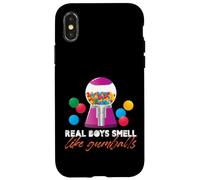 Los chicos reales huelen a chicles Diseño para un amante de las bolas de chicle Carcasa para iPhone X/XS