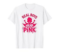 Los Chicos Reales Visten Rosa Camiseta, Hombre, Blanco, L
