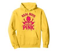 Los Chicos Reales Visten Rosa Sudadera con Capucha, Unisex para Adultos, Limón, S