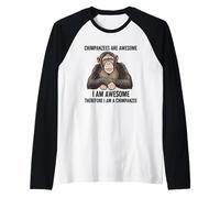 Los chimpancés Son increíbles Soy Impresionante Soy un chimpancé Camiseta Manga Raglan