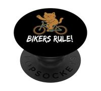 ¡Los Ciclistas gobiernan! Gato en Bicicleta PopSockets PopGrip Adhesivo