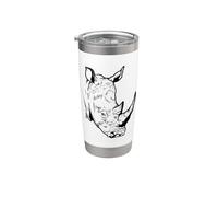 Los Cinco Grandes de África Safari Rhino Vaso térmico de acero inoxidable de doble pared
