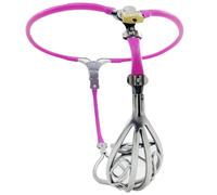 Los cinturones de castidad, jaulas para pene y juguetes sexuales de 60-150 cm satisfacen una variedad de fantasías de fetiches, bondage y juegos de rol y aumentan la calidad de su vida sexual.(Pink,13