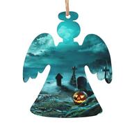 Los colgantes de madera de Navidad para cementerio de calabaza de terror son decoraciones saludables con superficies lisas y delicadas, que son adecuados para añadir un fuerte ambiente festivo.