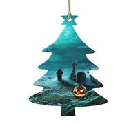 Los colgantes de madera de Navidad para cementerio de calabaza de terror son decoraciones saludables con superficies lisas y delicadas, que son adecuados para añadir un fuerte ambiente festivo.