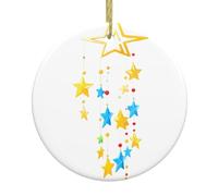 Los colgantes redondos de cerámica de Navidad YYHWHJDE Beautiful Star Wind Chimes son suaves y delicados para decoración de vacaciones, fiestas, bailes y escaparates