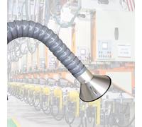 Los conductos de inmersión industriales se utilizan para la extracción de Polvo en Aplicaciones de Soldadura, Soldadura Fuerte y Control de Humos. Son Resistentes a Altas temperaturas, Flexi