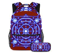 Los conejos de animales de flores vuelven a la escuela con nuestro juego de mochila y estuche para niños, niñas y adolescentes, Multicolor#02, B:29.4x20x40cm P:19x7.5x3.8cm, Mochilas Daypack