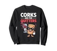 Los corchos Son para los Amantes del Vino Divertidos Sudadera